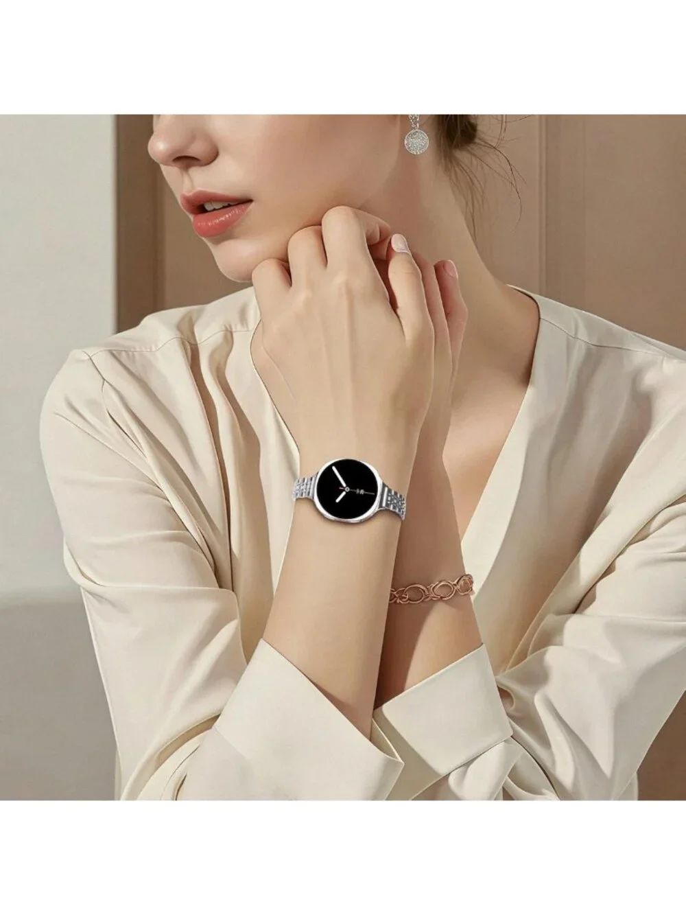 Stylish Slim Stainless Steel Bands for Samsung Galaxy Watch 8, 40mm/44mm